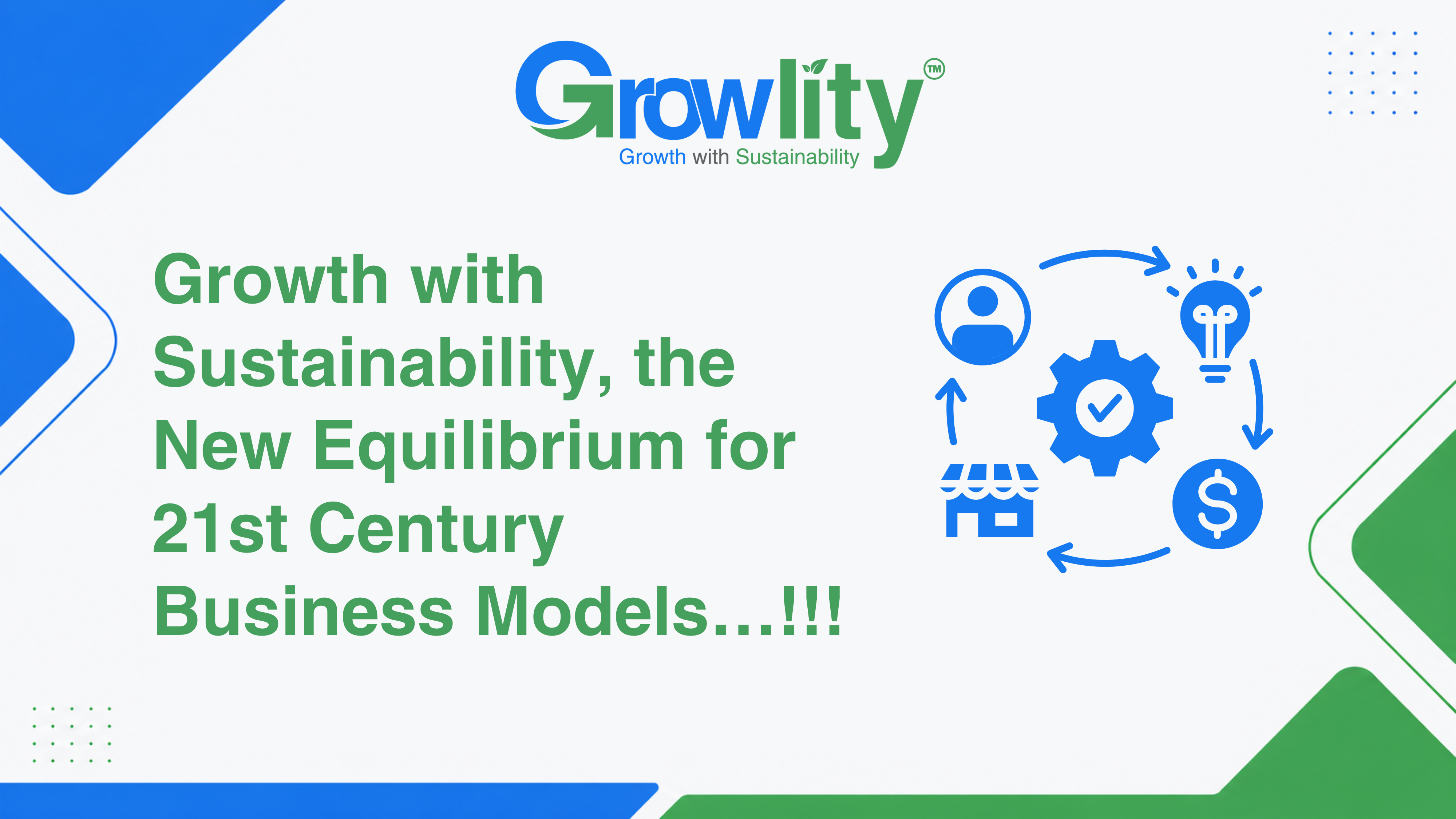 Growth with Sustainability, the New Equilibrium for 21st Century Business Models…!!!