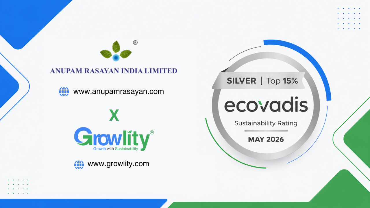 Anupam Rasayan EcoVadis Silver Rating Sustainability Achievement