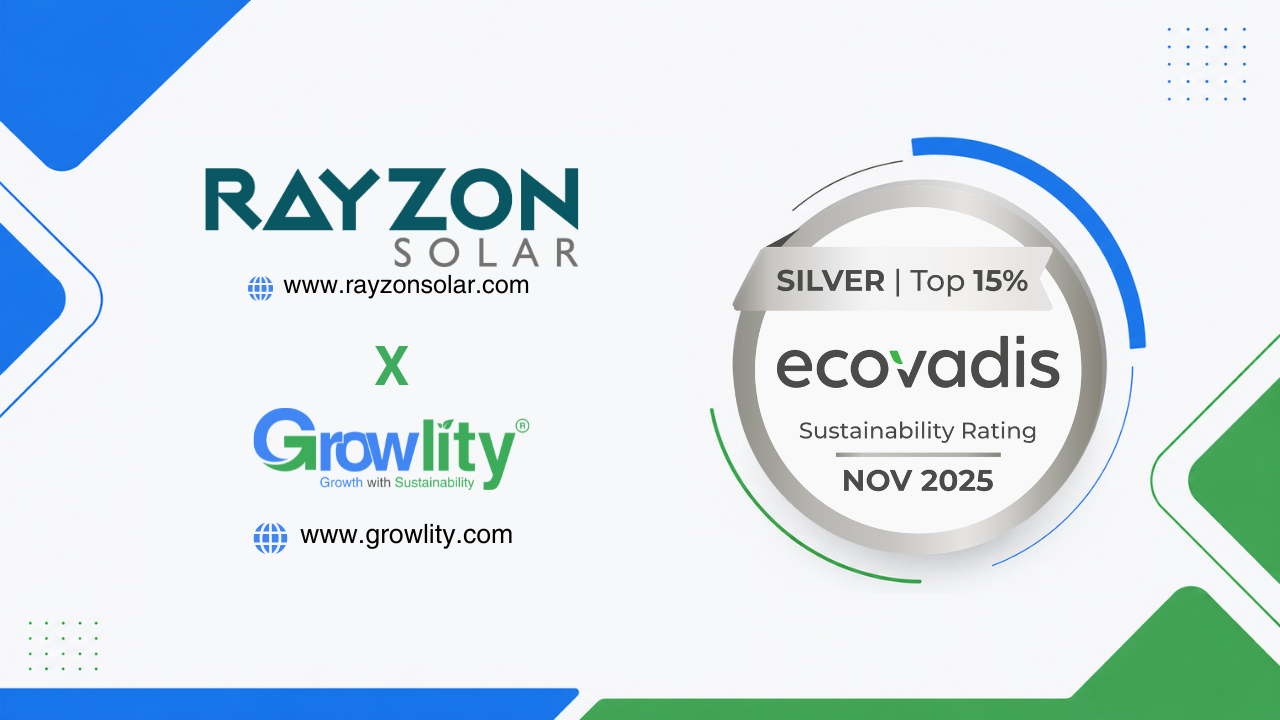 Rayzon Solar EcoVadis Silver Medal Sustainability Achievement