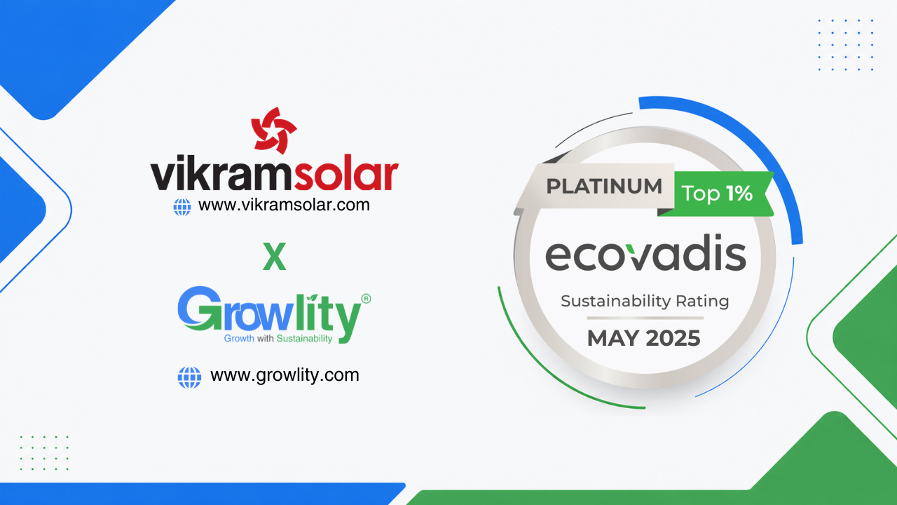 Vikram Solar EcoVadis Platinum Medal